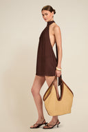 Ibiza Dress - Espresso Crinkle