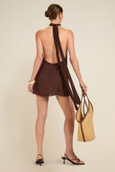 Ibiza Dress - Espresso Crinkle