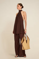 Ibiza Dress - Espresso Crinkle