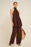 Ibiza Dress - Espresso Crinkle