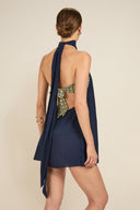 Ibiza Dress - French Navy Crinkle