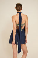 Ibiza Dress - French Navy Crinkle
