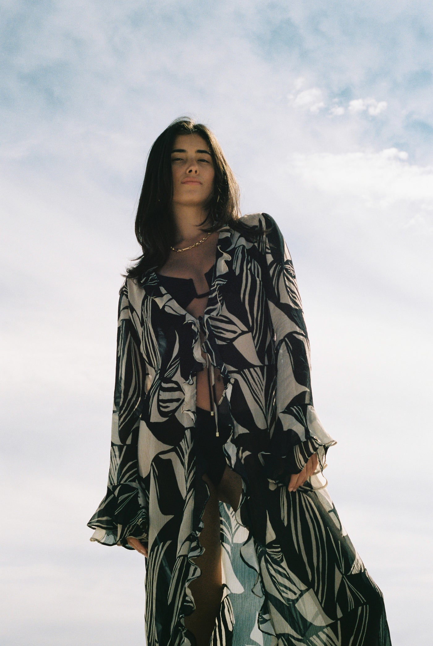 Martinique Kaftan - Desert Noir Print