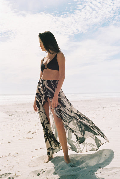 Barcelona Wrap Skirt - Desert Noir Print