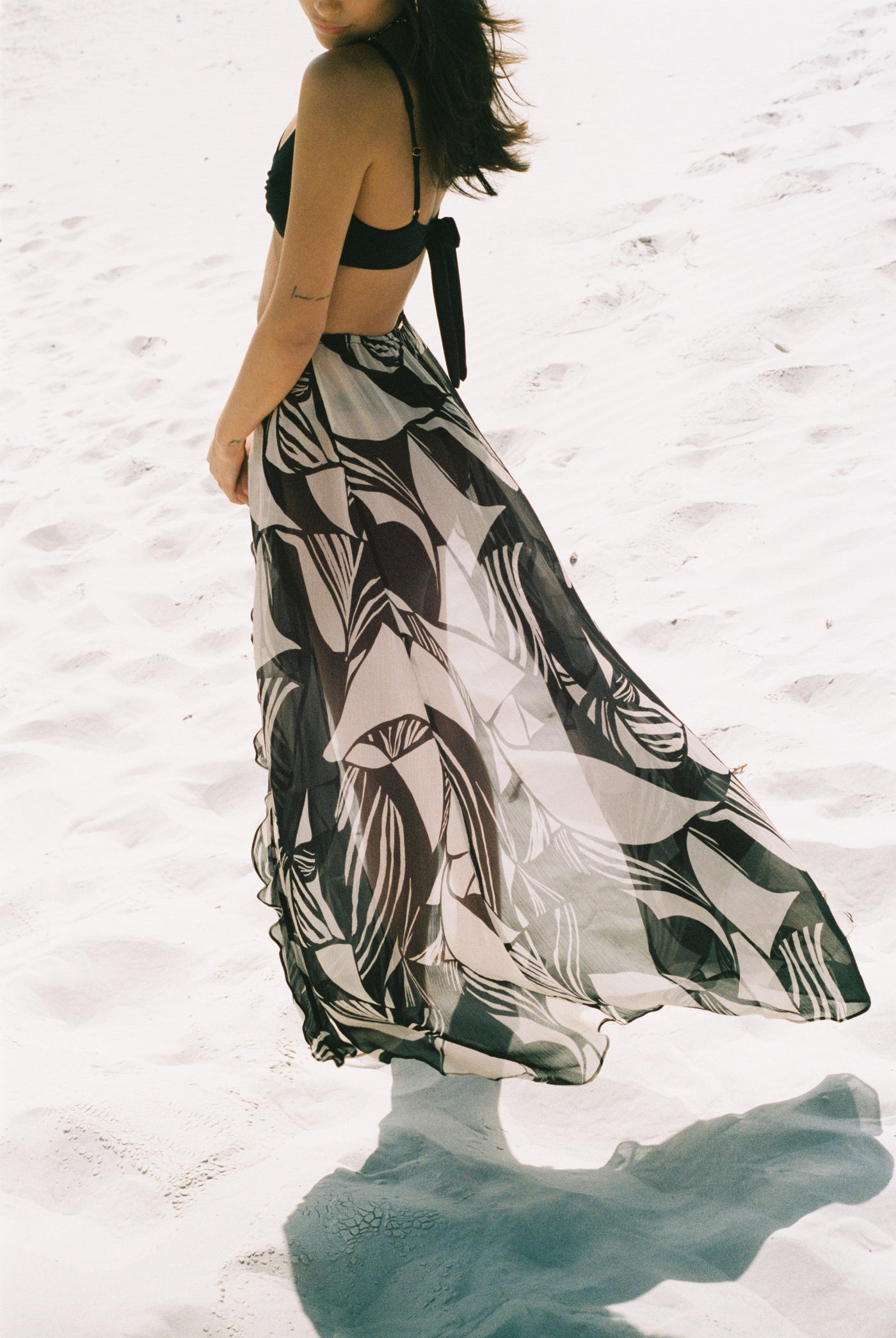 Barcelona Wrap Skirt - Desert Noir Print