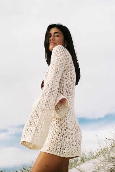 Bimini Crochet Dress - Natural