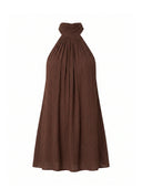 Ibiza Dress - Espresso Crinkle