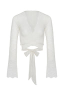 Palm Island Lace Top - Bridal White