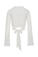 Palm Island Lace Top - Bridal White