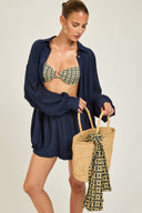 Maldives Short - French Navy Crinkle