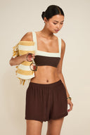 Grenada Top - Espresso/Ivory