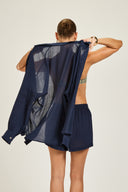 Maldives Shirt - French Navy Crinkle