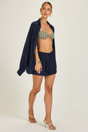 Maldives Shirt - French Navy Crinkle