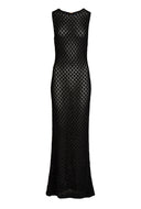 Abaco Crochet Dress - Black / Tortoise Shell