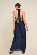 Menorca Dress - French Navy Crinkle