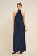 Menorca Dress - French Navy Crinkle