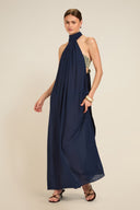 Menorca Dress - French Navy Crinkle