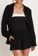 Maldives Linen Shirt - Black