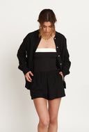 Maldives Linen Shirt - Black
