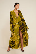 Morocco Kaftan - Chartreuse Floral