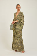 Morocco Kaftan - Navy/Gold Link Print