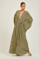 Morocco Kaftan - Navy/Gold Link Print