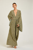 Morocco Kaftan - Navy/Gold Link Print