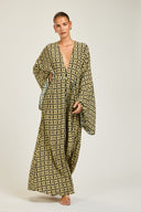 Morocco Kaftan - Navy/Gold Link Print
