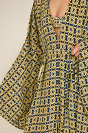 Morocco Kaftan - Navy/Gold Link Print