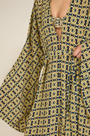 Morocco Kaftan - Navy/Gold Link Print
