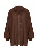 Maldives Shirt - Espresso Crinkle