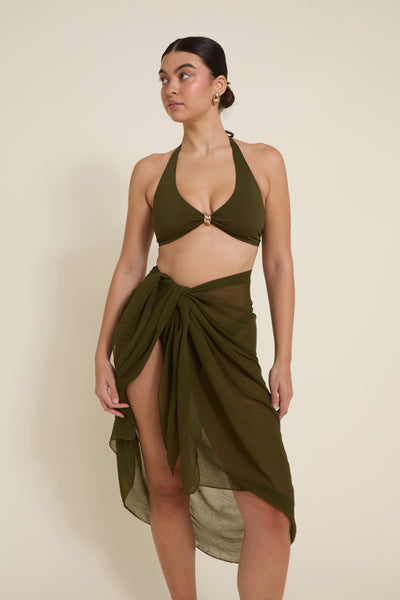 Santorini Sarong - Juniper Green