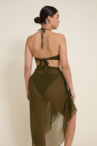 Santorini Sarong - Juniper Green
