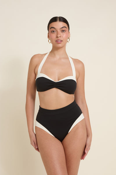 Côte d'Azur Top - Black/Ivory PYRATEX®