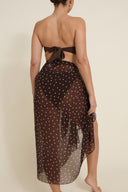 Santorini Sarong - Espresso/Ivory Polka Dot