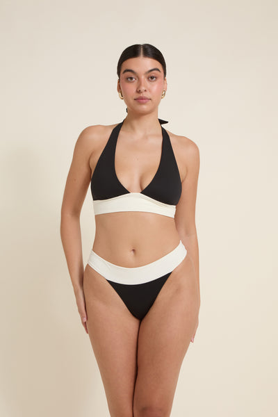 St Kitts Top - Black/Ivory PYRATEX®