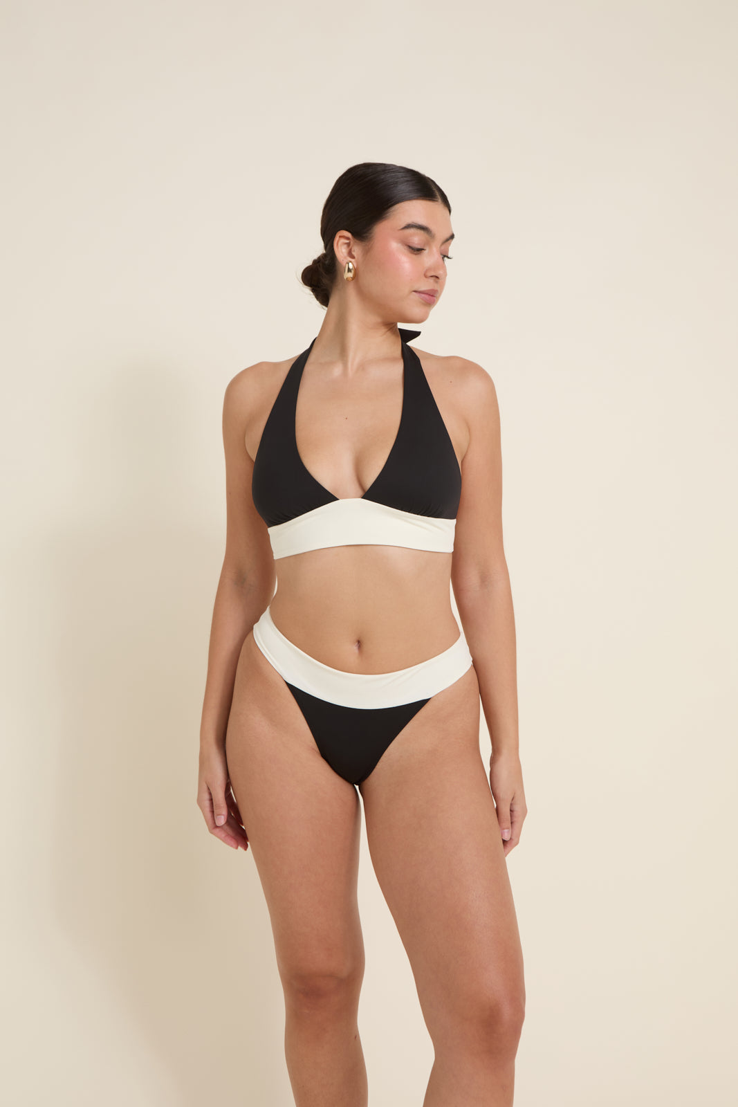 St Kitts Top - Black/Ivory PYRATEX®