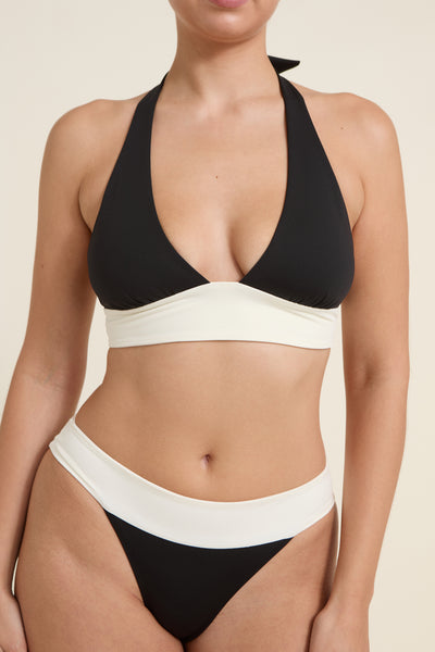 St Kitts Top - Black/Ivory PYRATEX®