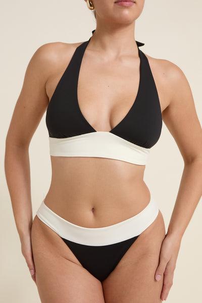 St Kitts Top - Black/Ivory PYRATEX®