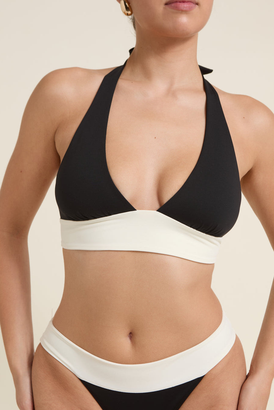 St Kitts Top - Black/Ivory PYRATEX®