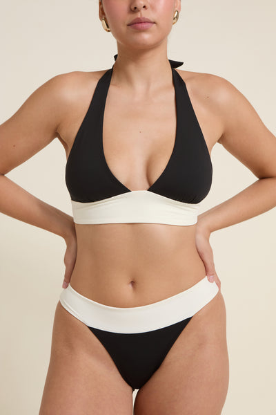 St Kitts Top - Black/Ivory PYRATEX®