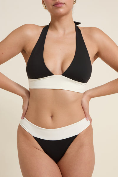 St Kitts Top - Black/Ivory PYRATEX®