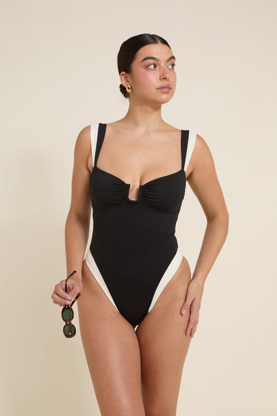Cannes One Piece - Black/Ivory PYRATEX®
