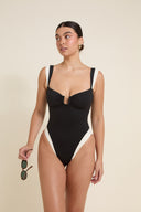 Cannes One Piece - Black/Ivory PYRATEX®