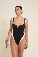 Cannes One Piece - Black/Ivory PYRATEX®