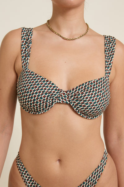 Isla Del Sol Top - Ivy Geo Print