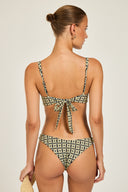 Palma Top - Navy/Gold Link Print