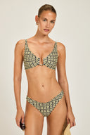 Palma Top - Navy/Gold Link Print