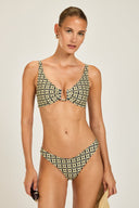 Palma Top - Navy/Gold Link Print