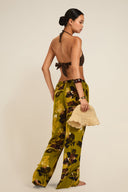 St Barts Pant - Chartreuse Floral